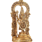 Large Brass Tirupati Balaji with Hanuman & Garuda | 22" Divine Masterpiece | 15kg Thiruvachi Prabhavali Frame | Sacred Temple Art | Jaipurio